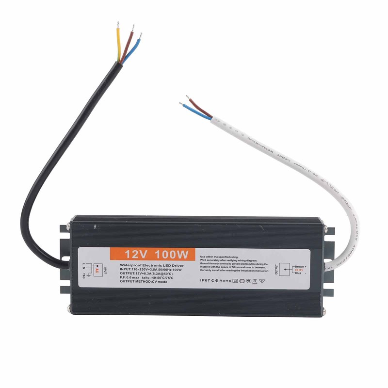 100W Ultra Thin Waterproof Power Supply Transformer Adapter LED Driver