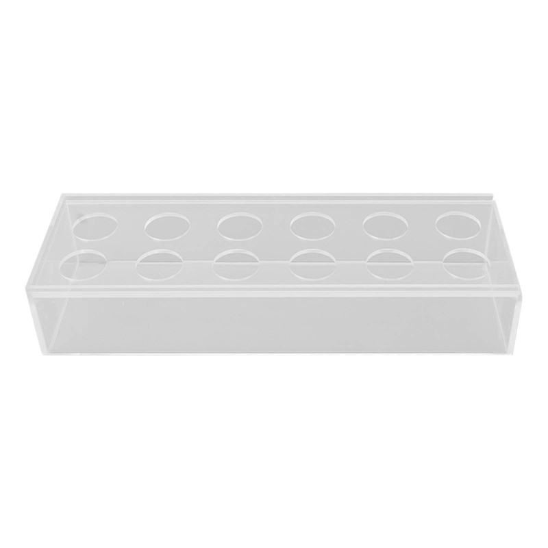 Clear Acrylic Flower Vase Multi Holes Elegant Decorative Long Rectangle