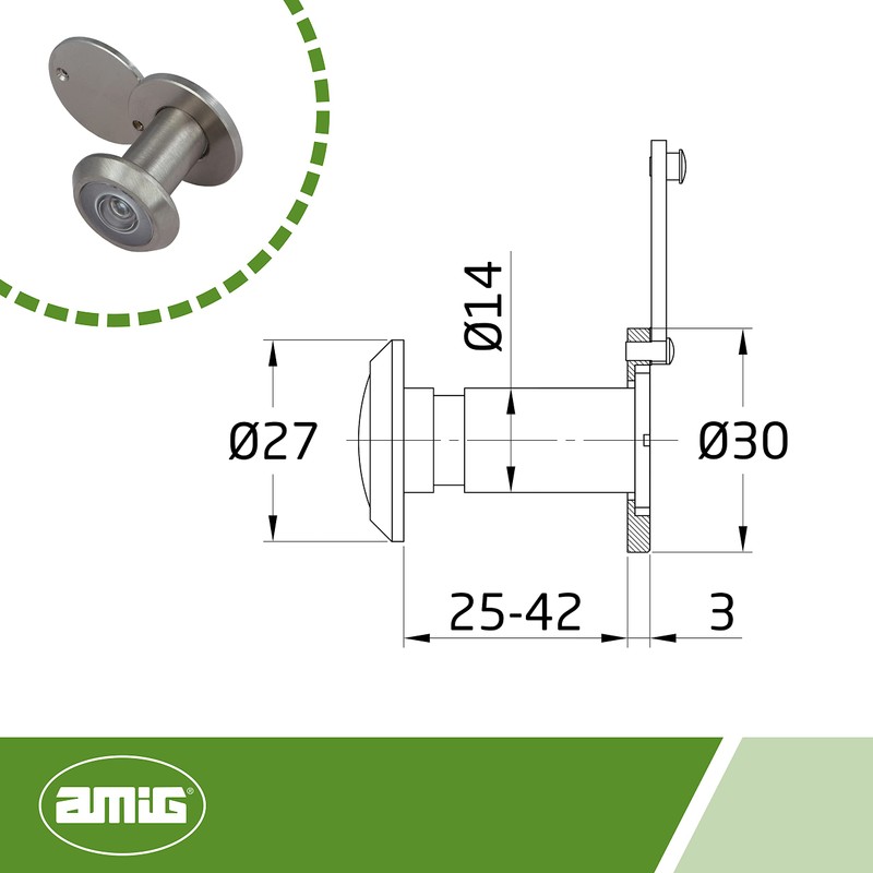 Amig - Door Viewer | Super Wide Angle Lens |