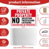 Private Property Sign, No Soliciting No Loitering No Trespassing, 12x8