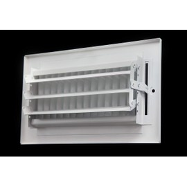 HVAC Premium 14" X 6" 1-Way AIR Supply Grille - Vent Cover & Diffuser - Flat Stamped Face - White [Outer Dimensions: 15.75"w X 7.75"h]