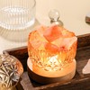 Salt Lamp Diffuser,Flameless Aroma Diffuser, Crystal Essential Oils,Salt Lamp,Wooden Base,USB