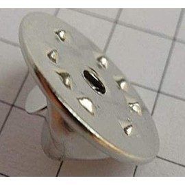 ピンバッジのキャッチ直径12ミリ留め具バタフライ型クラッチ銀色10個セット