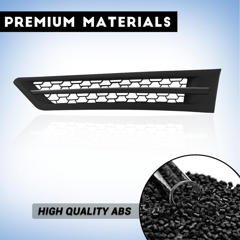 Right Black Cascadia Hood Side Grille Air Intake Vent Replacement