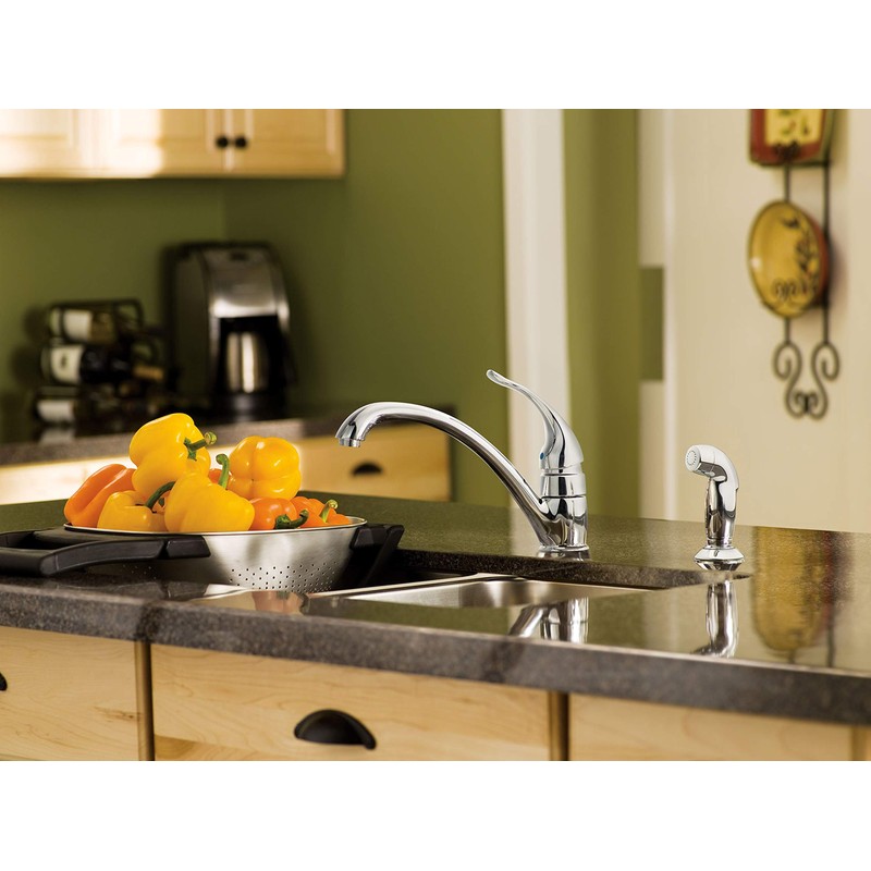 Moen 7082 Chrome One-Handle Kitchen Faucet