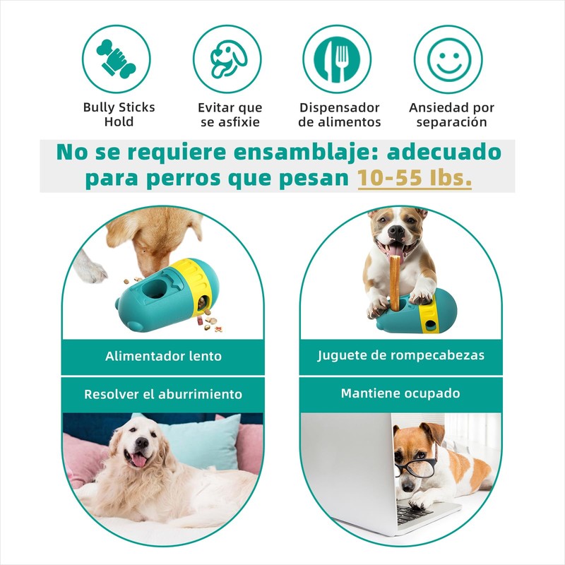 Alejandro Juguete para Perros con Bola de Comida con Fugas,