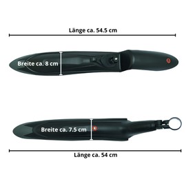 smartEC Bicycle Mudguard Set of 2 Mountain Bike MTB 26-28 Inch Tyre Mudguard for Front and Rear Protection Against Dirt and Splash Water Easy Installation for 26-28 Inch Bicycles