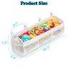 Buudreza Bath Toy Storage, Bath Toy Organiser with 3 Compartments