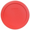 Pyrex Bundle - 3 Items: 7201-PC 4-Cup Red Plastic Food