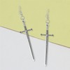 WUWEIJIAJIA Unique Retro Gothic Long Sword Hook Earrings Vintage Silver
