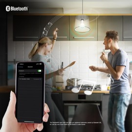 Feit Electric A19 LED Speaker Light Bulb, 60W Equivalent Built-in Speaker IntelliBulb, E26 Medium Base, 750 Lumens, 3000K Bright White - BTOM60830LEDI