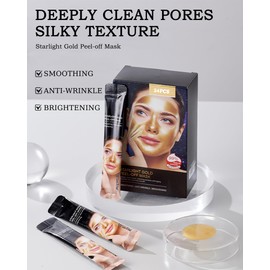 24K Gold Peel-Off Face Mask Set-24Pcs Portable Travel Size Bulk Clay Masks,Peel Off Mud Facial Mask,Deep Cleaning,Blackhead Remove Face Mask,Mother's Day Gift Kit for Women Girl