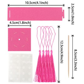 ZHUOWEISM 24 PCS 2025 Graduation Cap Cupcake Toppers with Tassel Congrats Grad Cap Cupcake Picks Class of 2025 Graduation Party Decorations for 2025 School Graduate Party Supplies Rose Red