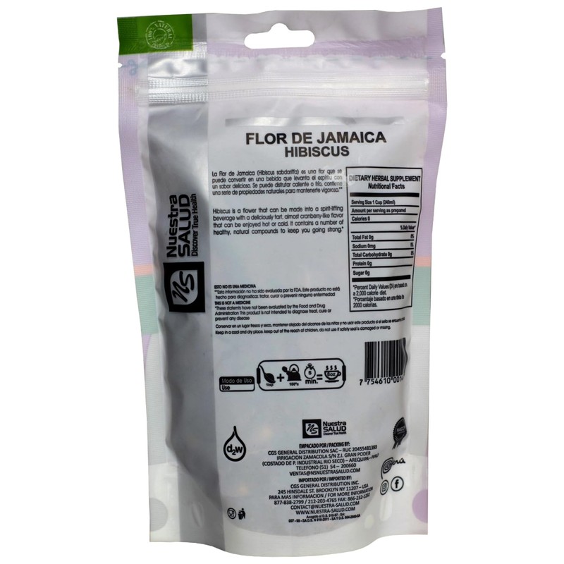 Hibiscus Tea Herbal Infusion Flor De Jamaica Value Zip Lock