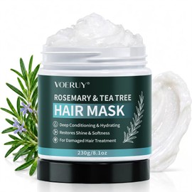 Rosemary & Tea Tree Hair Mask, Deep Conditioning Hydrating Hair Treatment Mask for Dry Damaged Hair, Restores Silky Softness & Natural Shine, Moisturizing Repair Hair Mask 230g/8.1oz