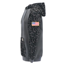 BOCOMAL FR Hoodies Pullover Camouflag 10.5oz Cottoon Fleece Flame Resistant Men's Hooded Sweatshirts