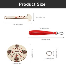 MYLERCT Portable Wooden Wrist Yarn Holder, Wool Unwinder, Wooden Yarn Ball Holder in Nordic Style, Prevents Yarn Tangling and Misalignment, Gift for Craft Lovers