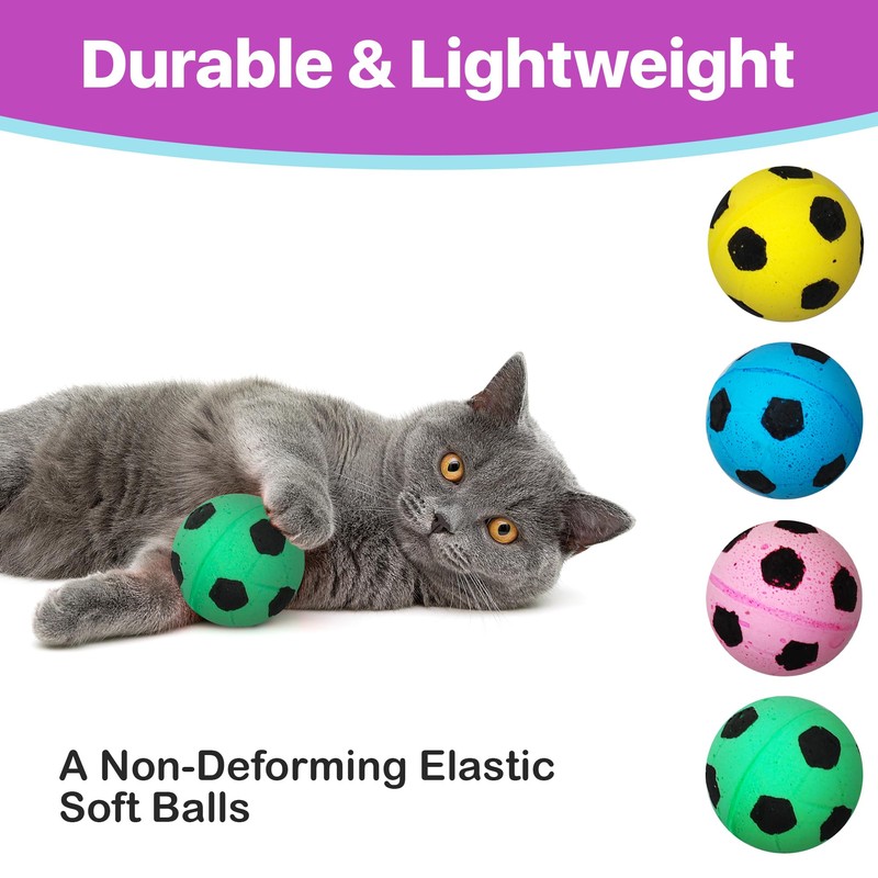 SPOT Sponge Soccer Ball Cat Toys - Interactive and Colorful