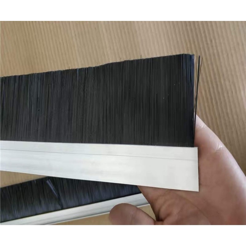 Two Pieces Door Bottom Sweep Silver Color Aluminum Alloy Extra