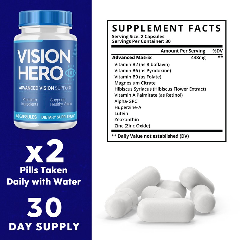 Vision Hero (5 Pack) Vision Hero, VisionHero Eye Supplement for