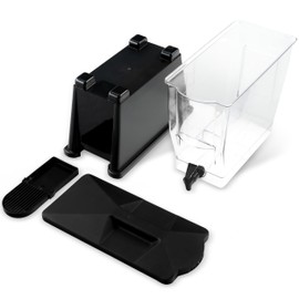Carlisle FoodService Products Trimline Rectangular Beverage Dispenser Drink Dispenser with Spigot for Catering, Buffets, Restaurants, Polycarbonate (Pc), 3.5 Gallons, Black