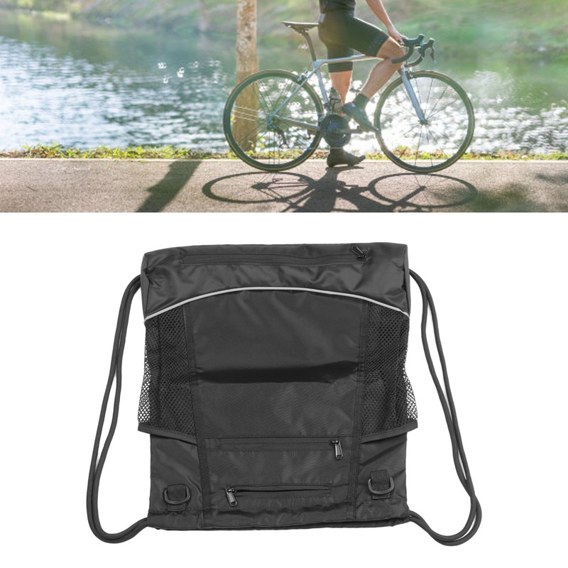 Basketball Backpack Black Large Capacity Drawstring Bag Outdoor Sports Camping