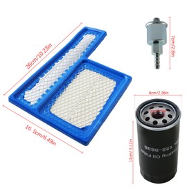 PACEWALKER Tune Up Kit 122-0836 Oil Filter 140-3116 Air Filter & Fuel Filter with Spark Plug Compatible With Onan RV QG Generators 5500 7000 RV Generators HGJAA HGJAB HGJAC-Oil Change Kit