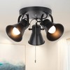 KEESFU Adjustable 3-Light Track Lighting with Pull Chain Switch, Modern
