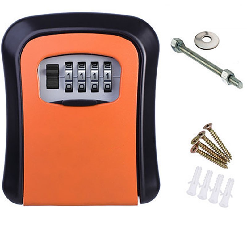 Key Box Wall Mounted 4 Digit Aluminium Alloy Simple Safe