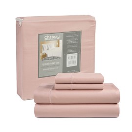 Split King Sheets Deep Pocket, 100% Egyptian Cotton Sheets for Split King Size Bed, 800TC Luxury Soft & Breathable Naturally Cool Fully Elasticated Fitted Sheet, No Pill Fade Resistant – Sepia Rose