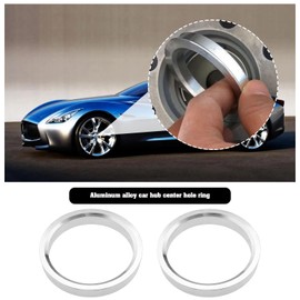 EMSea 4PCS Car Hub Centric Rings Wheel Bore Center Spacer Outer Diameter 66.6mm Inner Diameter 57.1mm Aluminum Alloy Silver Automotive Wheels Accessories