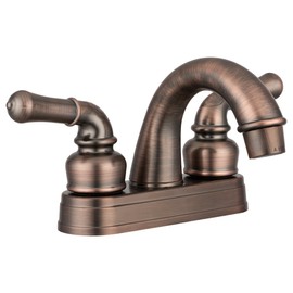 Dura Faucet DF-PL620C-ORB RV Bathroom Sink Faucet - Smooth Turning 2-Lever (Oil Rubbed Bronze)