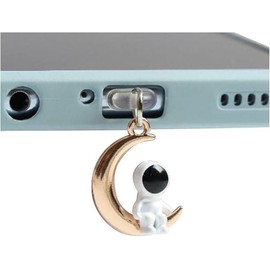 Gold Cute Astronaut Dust Plug Charm Cute Charge Port Anti Dust Plug USB Type C Plug for Earphone Jack Stopper Cap Penda X5m2,Accessories,Cell Phones and Accessories