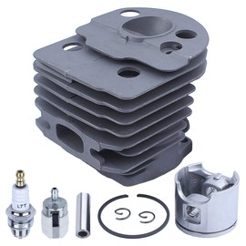 Mtanlo 46mm Cylinder Piston Kit for Husqvarna 55 51 Chainsaw Replace 503 60 9171 Cylinder Piston Rebuild Kit Fuel Filter Spark Plug