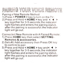 Voice Remote BUF/RMC/0114 for Bush TV Remote Control Replacement, Compatible with Bush TV Remote Smart HD Ready LED Android TV HA24H4212LEKB HA32H4232LEKB HA42U5232MEKB, with 4 Shortcut Keys