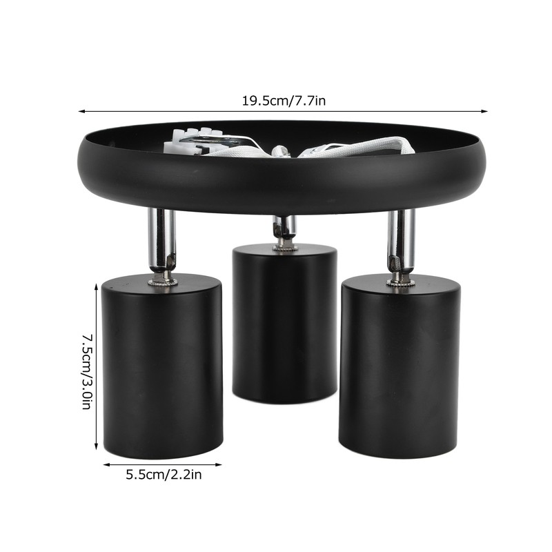 GU10 Ceiling Spotlight Holder 3 Head Rotating Lamp Base Fixture