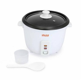 IMUSA USA GAU-00013 Electric Nonstick Rice Cooker 8-Cup (Uncooked) 16-Cup (Cooked), White