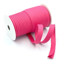 Craft Cult 12mm Plain Double Fold Bias Binding Tape - 25 Metre Roll (114 - Cerise Pink)