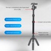 Lightweight Aluminum Alloy 3 Section Tripod Extension Arm, Extendable Height,