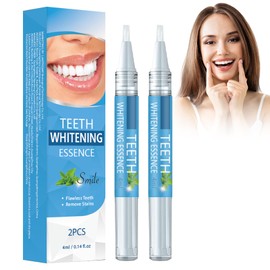 Tkekruh 2PC Teeth Whitening Pen, Whitening Pen for White Teeth, Teeth Whitening Essence Pen, Safe for All Teeth Stains, Quick Removal, Teeth Very Easy at Home Whitening