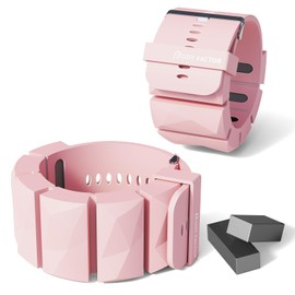 Wrist Weights for Women,Pink Ankle Weights, Wearable Silicone Wrist Weights, Adjustable Weights and Size for Yoga, Dance, Pilates, Walking, Running Set of 2（1lb each ）