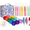 Lewhoo 15 Crochet Thread Balls & 10 Lace Crochet Hooks