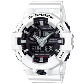 Casio G-Shock GA-700 Series Wristwatch, white, Shock Resistant Watch