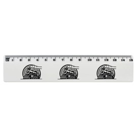 'Steam Train' 15cm (6 Inch) White Plastic Ruler (RL00084165)