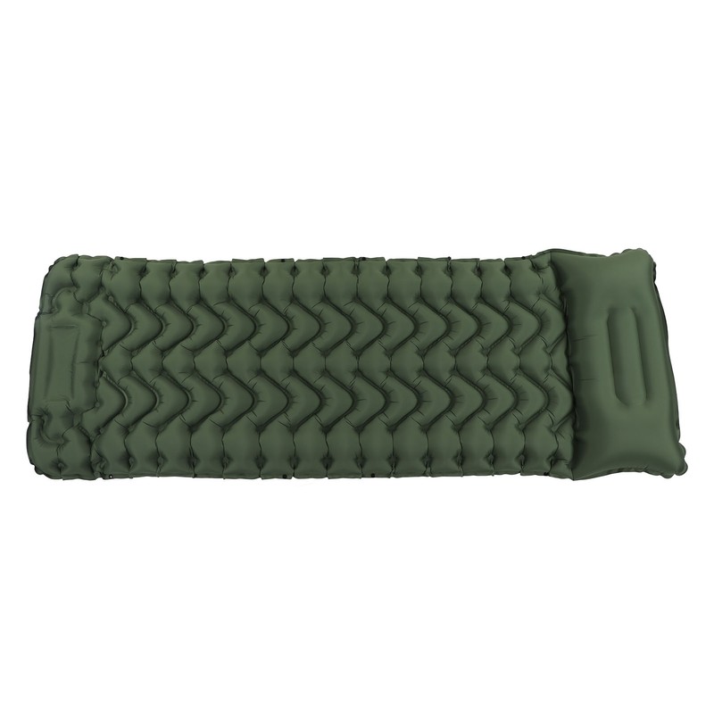Inflatable Camping Sleeping Pad Green Leakproof Waterproof Portable Outdoor Camping