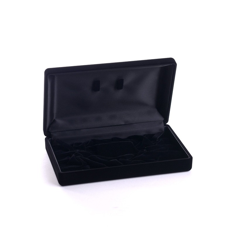 Wide Accessory Cosmetic Box Velour Type Fits Bridal Necklace Earrings