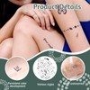 3 Sheets, 130pcs Small Temporary Tattoos for Women - Realistic,