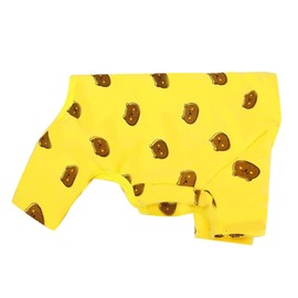 Dog Clothes Soft Elastic Cotton Fashionable Easy to Wash Pup Jumpsuit for French Bulldog Yellow S