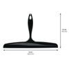 iDesign Bathroom Plastic Shower Wall Hook-Black Clara Squeegee