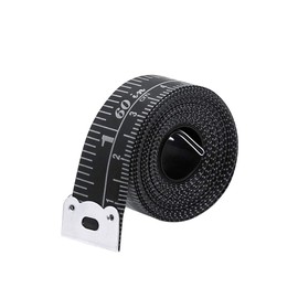 Jimjis Sewing Measure 150cm/60inch Black 16mm Width Tape Measure Centimeters Inch Tape Measure 1.5m Clothing Clothing Tailor Sewing Waist Measure Double Sided Scale for Measuring
